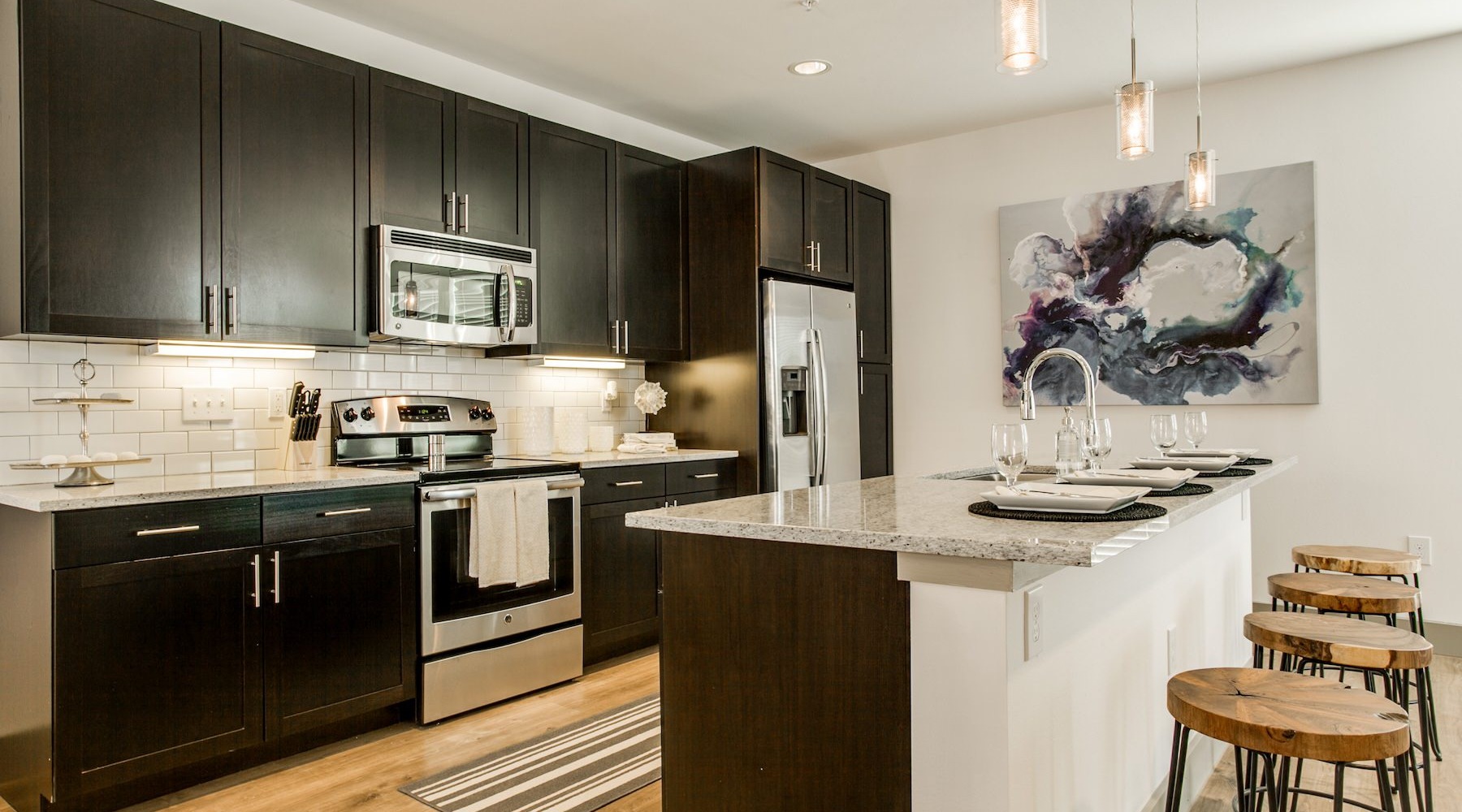 Spacious kitchens with everything you need kitchen with bar stool seating